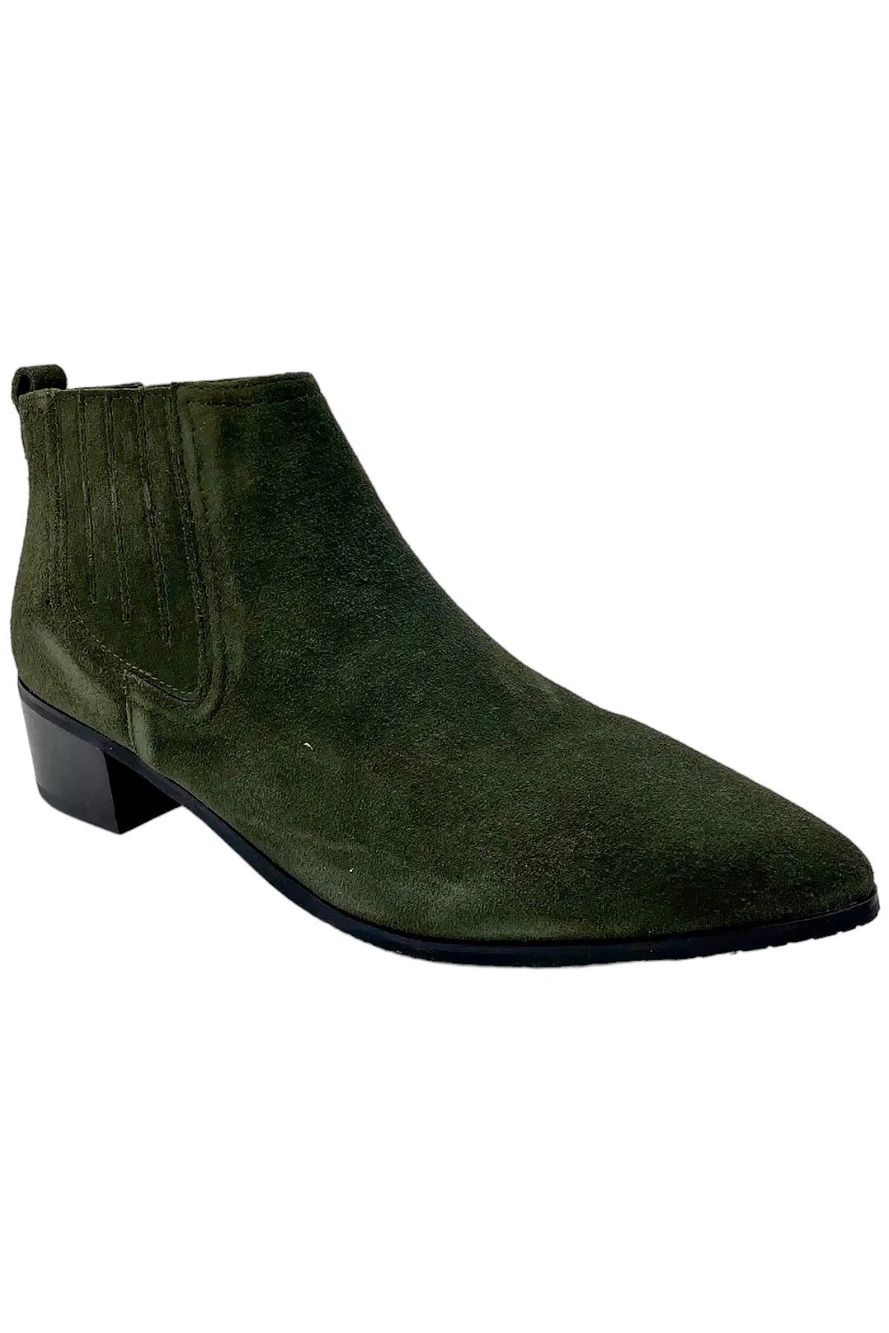 NYDJ Womens Gillian Suede Ankle Chelsea Boots Moss - Medium